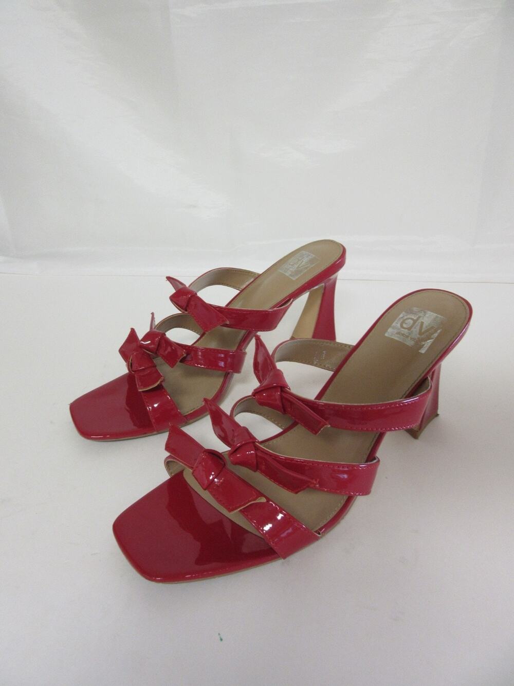 DOLCE VITA Red Yola Strappy Bows 11 Slip On Open Toe Sandal Heels